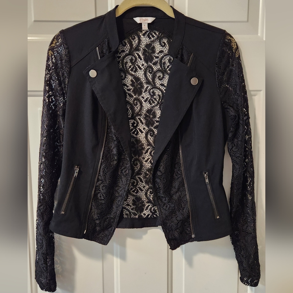 NWOT Black Lace Jacket Blazer - Candie's